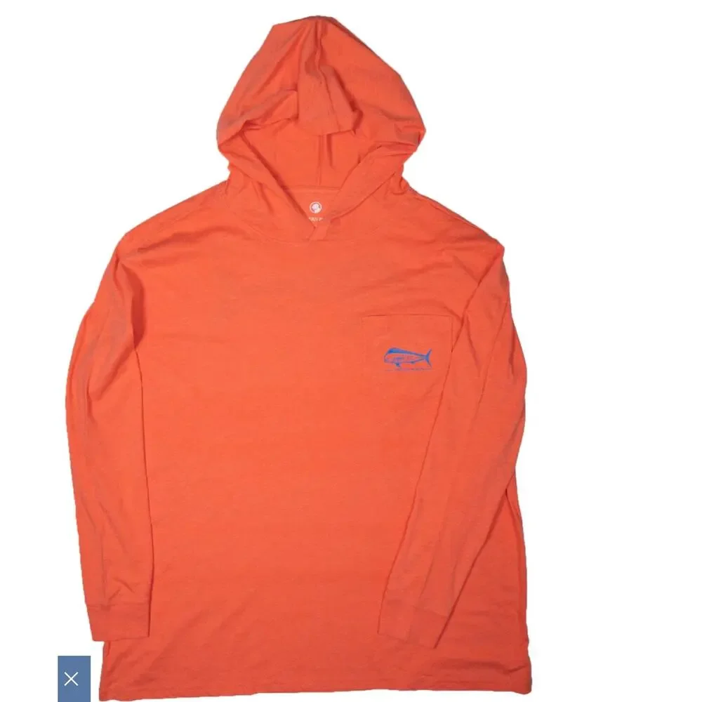 Southern Proper Coral Orange Hooded Tee size Medium NEW - Picture 10 of 10